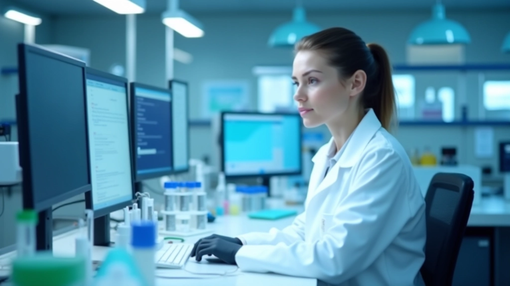 Moderní výzkumné laboratorium s vědeckými přístroji a technikou, věda a inovace